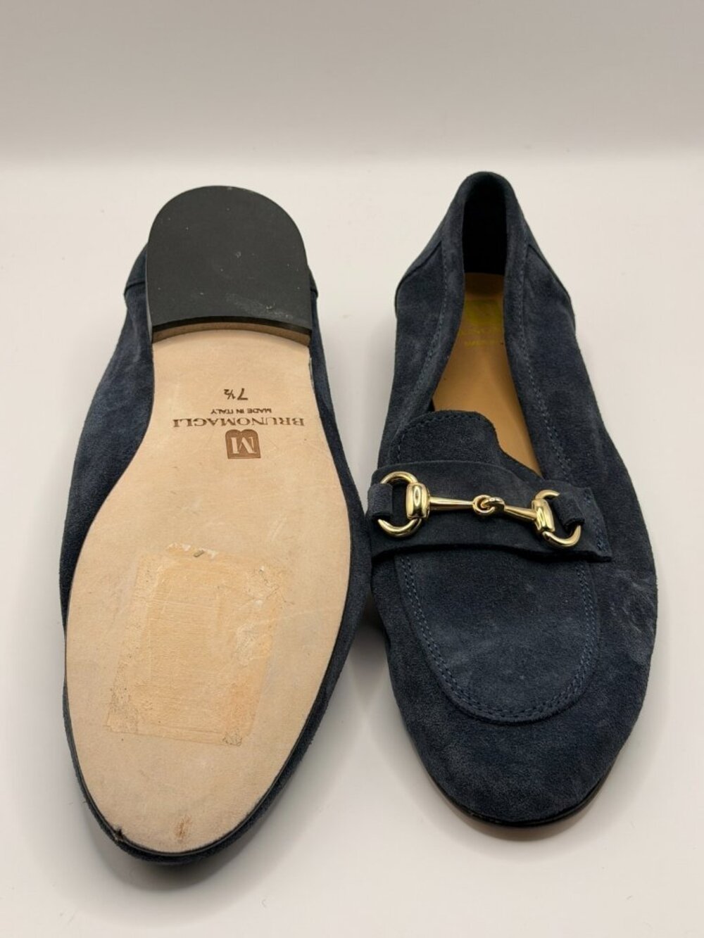Bruno Magli Women Cassie Bit Navy Suede Loafer Sz 7.5 - Picture 9 of 9